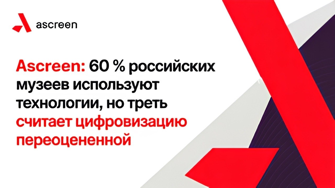 Результат исследования Ascreen: 60% российских музеев используют современные технологии